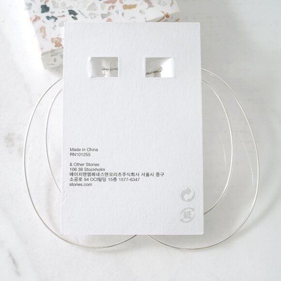 & Other Stories Crescent Hoop Earrings - Picture 2 of 2